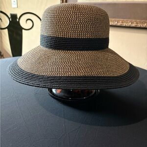 San Diego Hat Company Black and Tan Wide Brim Hat